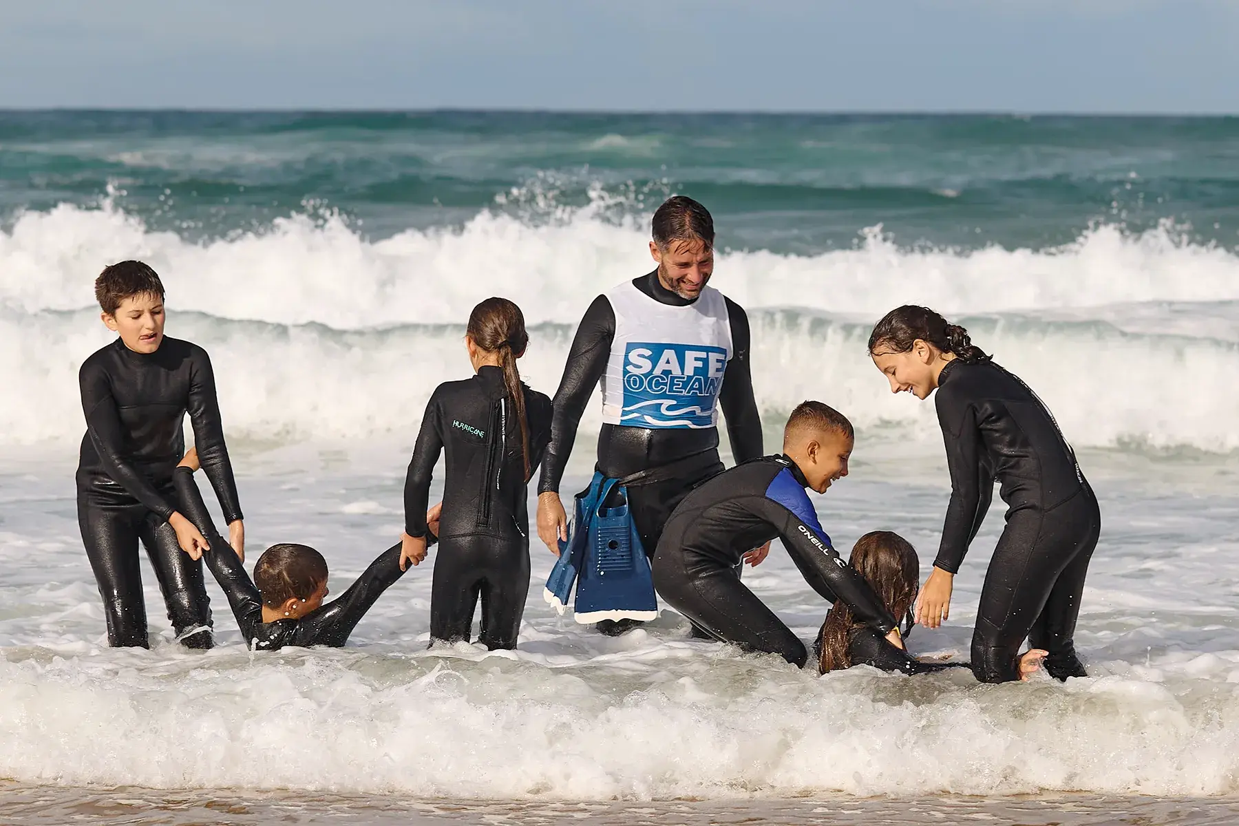 Stage sauvetage en mer Capbreton : atelier sécurité en colonie CCAS.